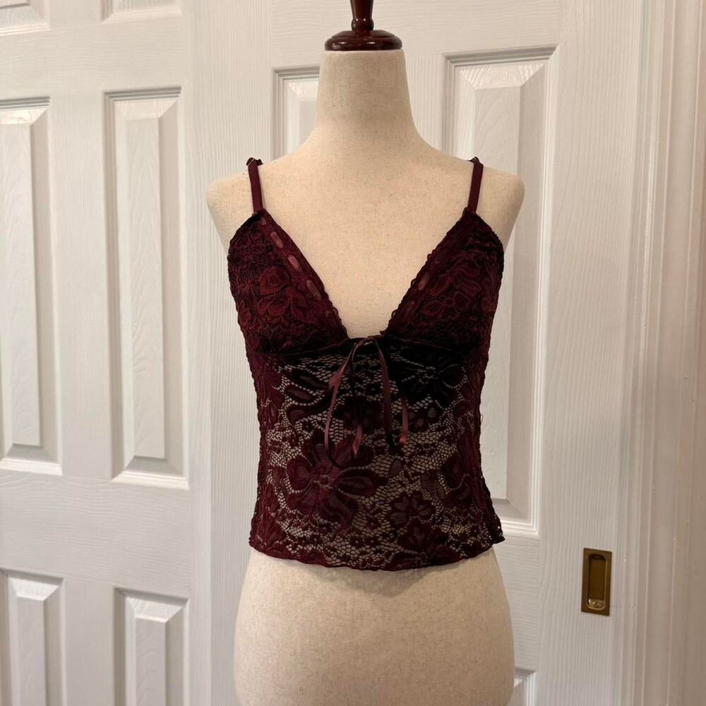 Tic Toc Lace Red Cami NWT Size M